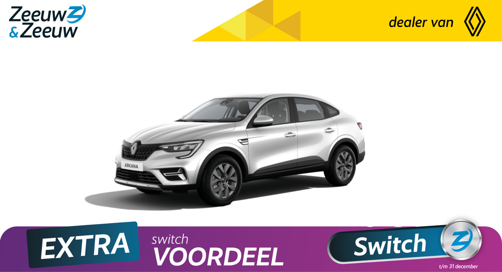 Renault Arkana 1.6 E-Tech hybrid 145 evolution | Nu leverbaar met €2800,- Zeeuw & Zeeuw korting | Speciaal aanbod: Pack Bose & City Premium nu gecombineerd voor €500,- |