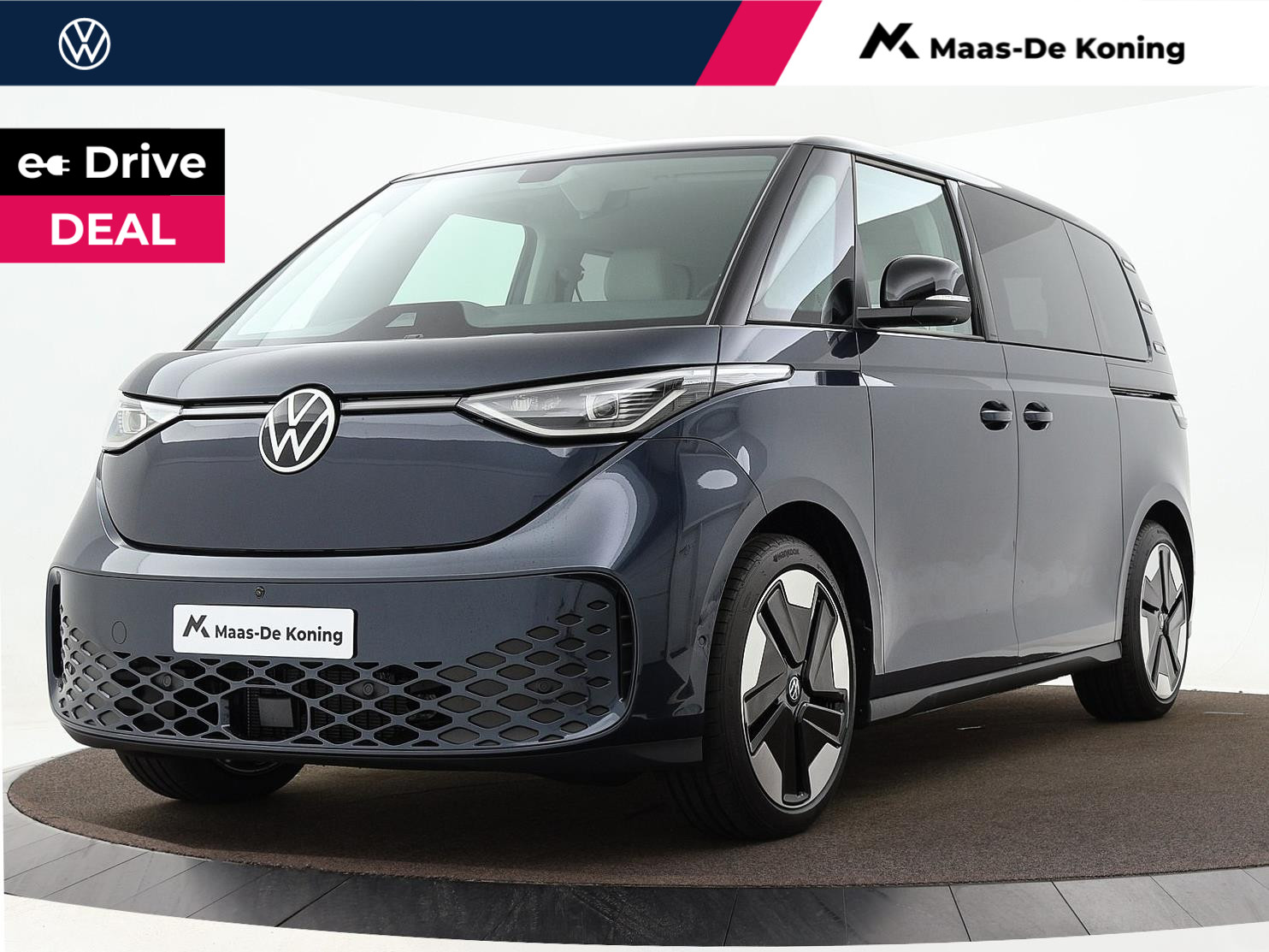 Volkswagen ID. Buzz pro advantage Elektromotor 150 kW / 204 pk electr. aandrijving · Assistance pakket · Design pakket · multimedia pakket plus · open & close pakket plus · trekhaak · MEGA Sale