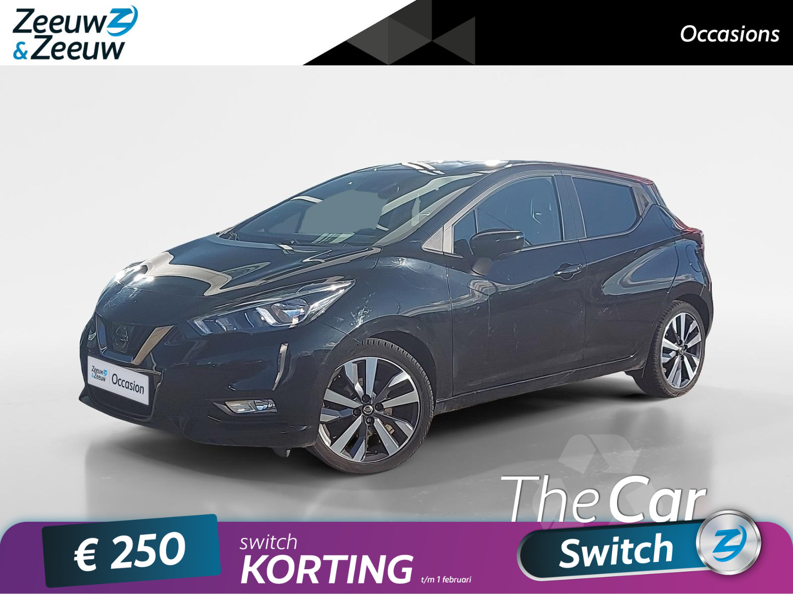 Nissan Micra 0.9 IG-T Tekna | 360-Camera | Parkeersensoren achter | Dodehoek detectie | Bose-audio | Stoelverwarming | Navigatie | Apple Carplay/Android auto | Automatische regen/lichtsensor |