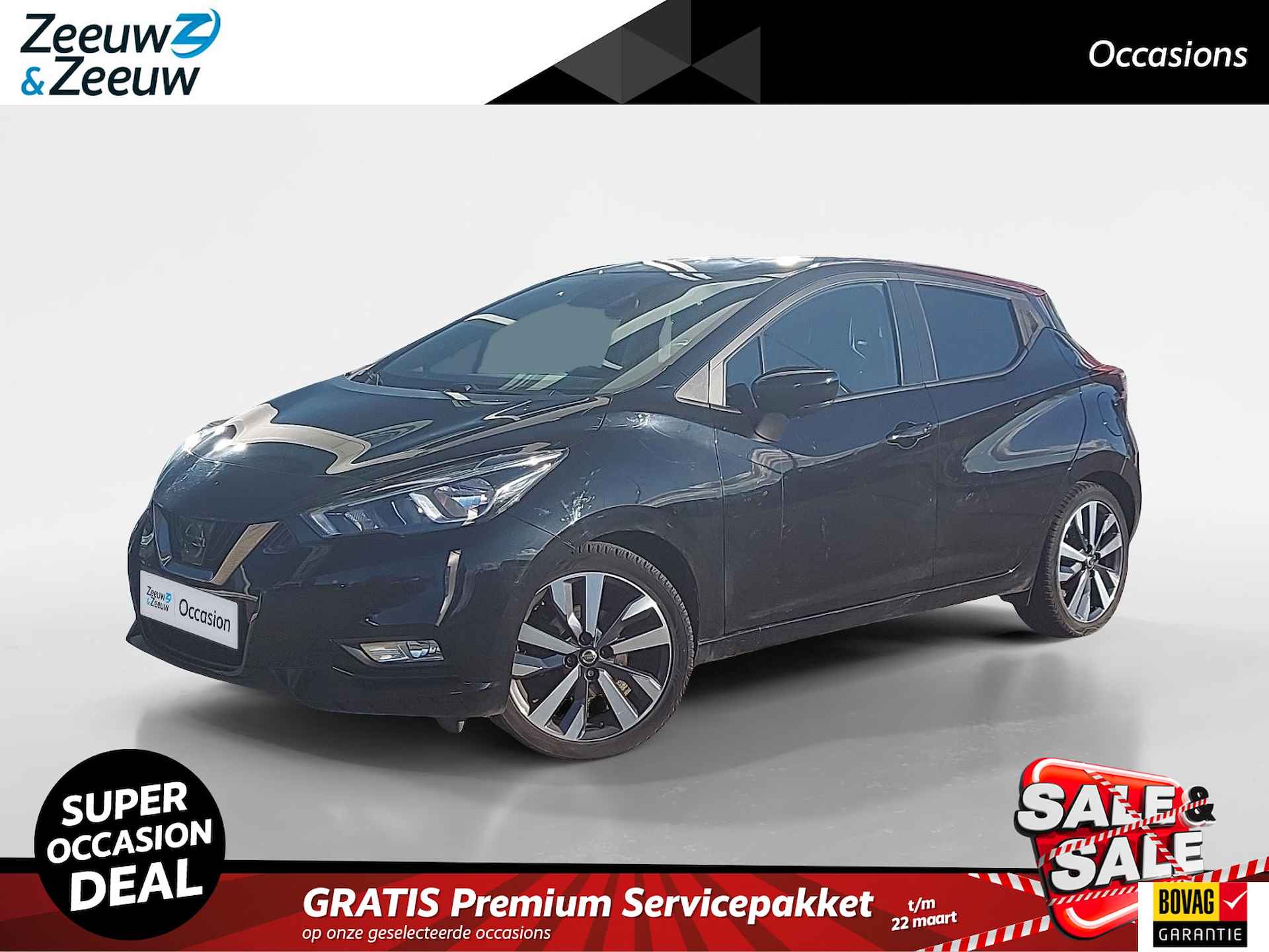 Nissan Micra 0.9 IG-T Tekna | 360-Camera | Parkeersensoren achter | Dodehoek detectie | Bose-audio | Stoelverwarming | Navigatie | Apple Carplay/Android auto | Automatische regen/lichtsensor |