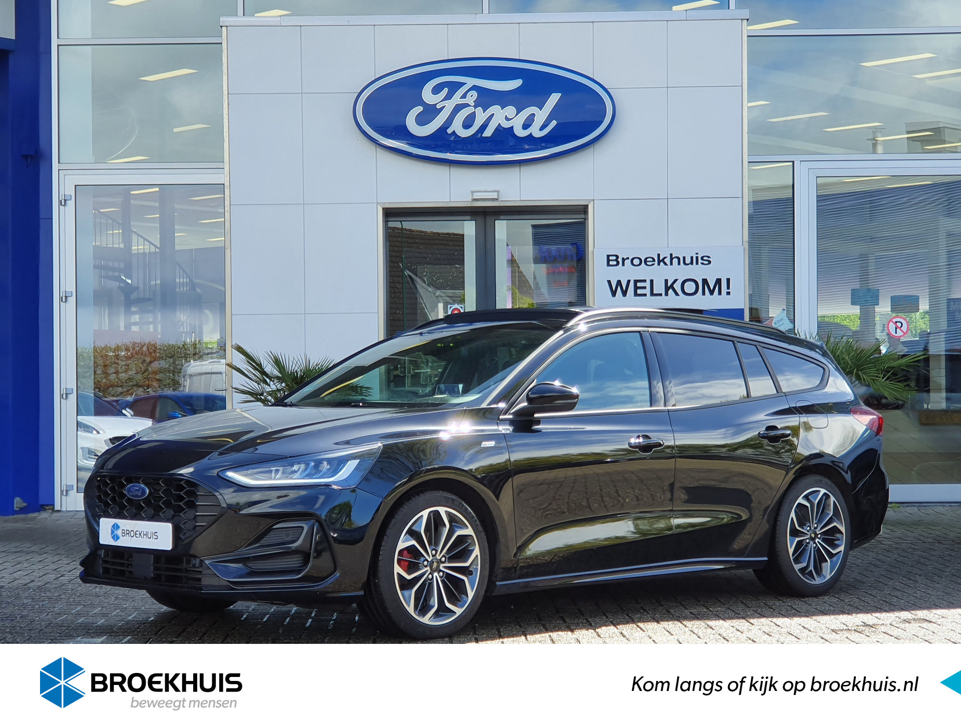 Ford Focus Wagon 1.0 Hybrid ST Line X | Automaat! | 155PK | Pano | Winter Pack | Adap. Cruise Control bij viaBOVAG.nl