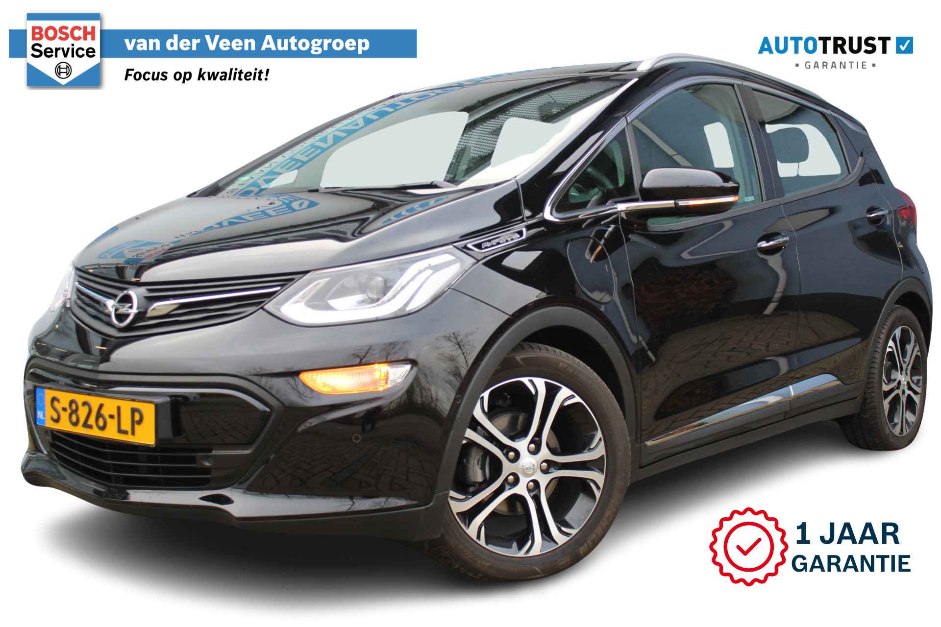 Opel Ampera-E Business executive 60 kWh 204pk | Incl. 1 jaar Garantie | Wegenbelastingvrij tot 2030 | DAB+ | BOSE | Cruise | Stoelverwarming Voor & achter | Apple Carplay | Parkeersensoren V+A | Lederen bekleding | Achteruitrijcamera | Keyless entry/start | Bluetooth | Lane Assist | Stuurverwarming | Dealer onderhouden | - 1/53