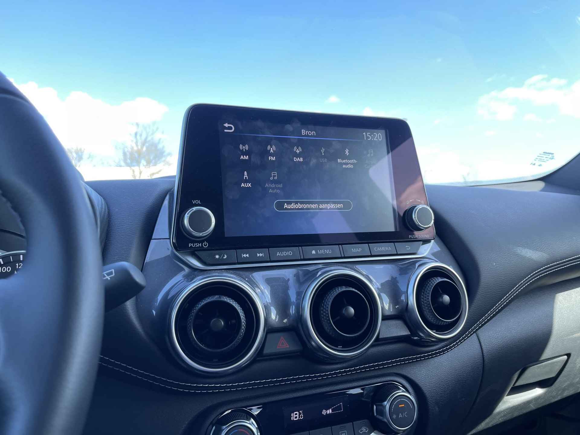 Nissan Juke 1.0 DIG-T N-Design | Navigatie | Camera | Apple Carplay/Android Auto | 19'' Velgen | Cruise & Climate Control | Rijklaarprijs! - 18/25