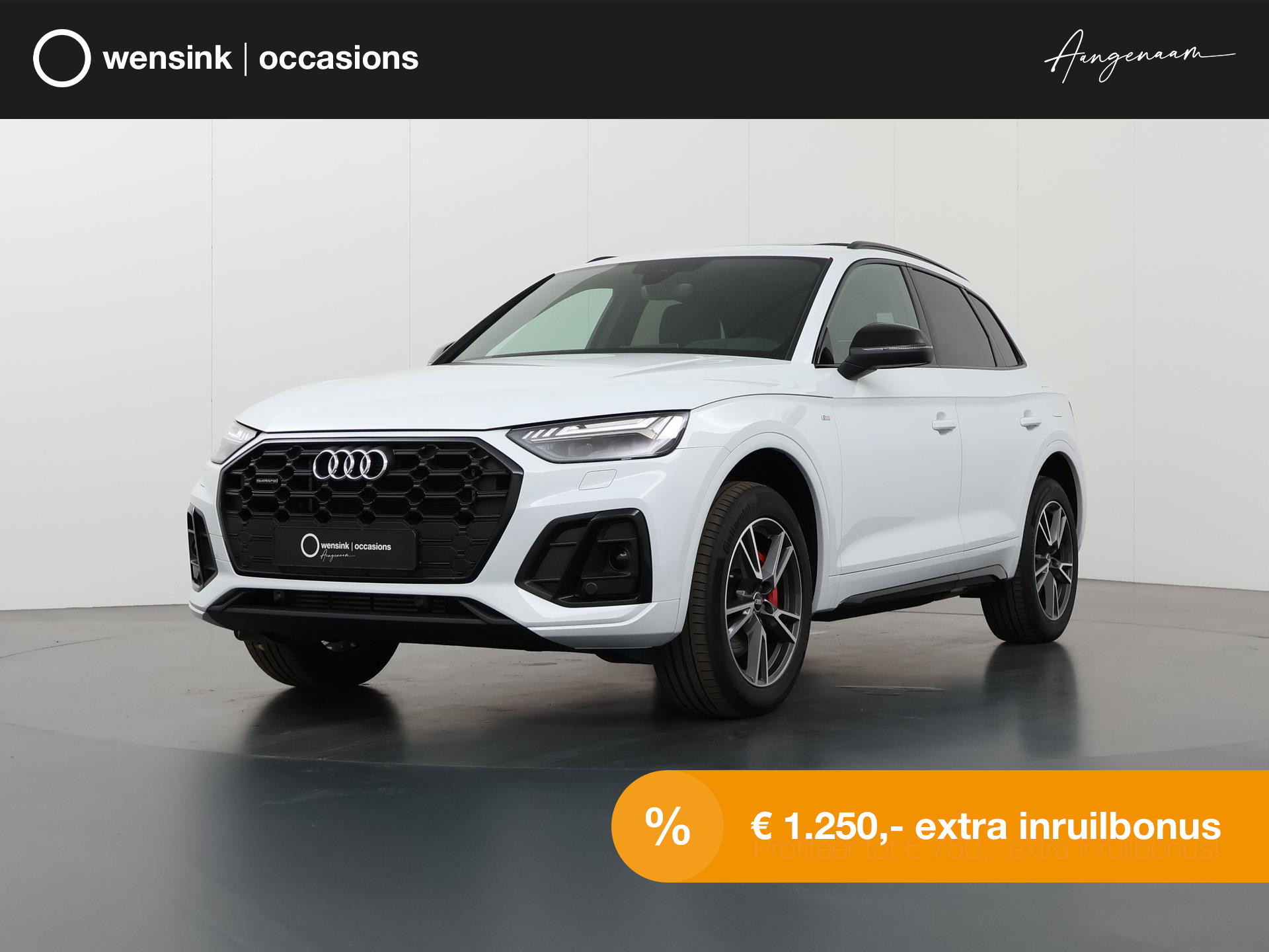 Audi Q5 55 TFSI e Quattro S Line | 367pk | Panoramadak | Matrix LED | Parkeercamera | Sfeerverlichting | Navigatie | Climate Control | Cruise Control | Bluetooth |