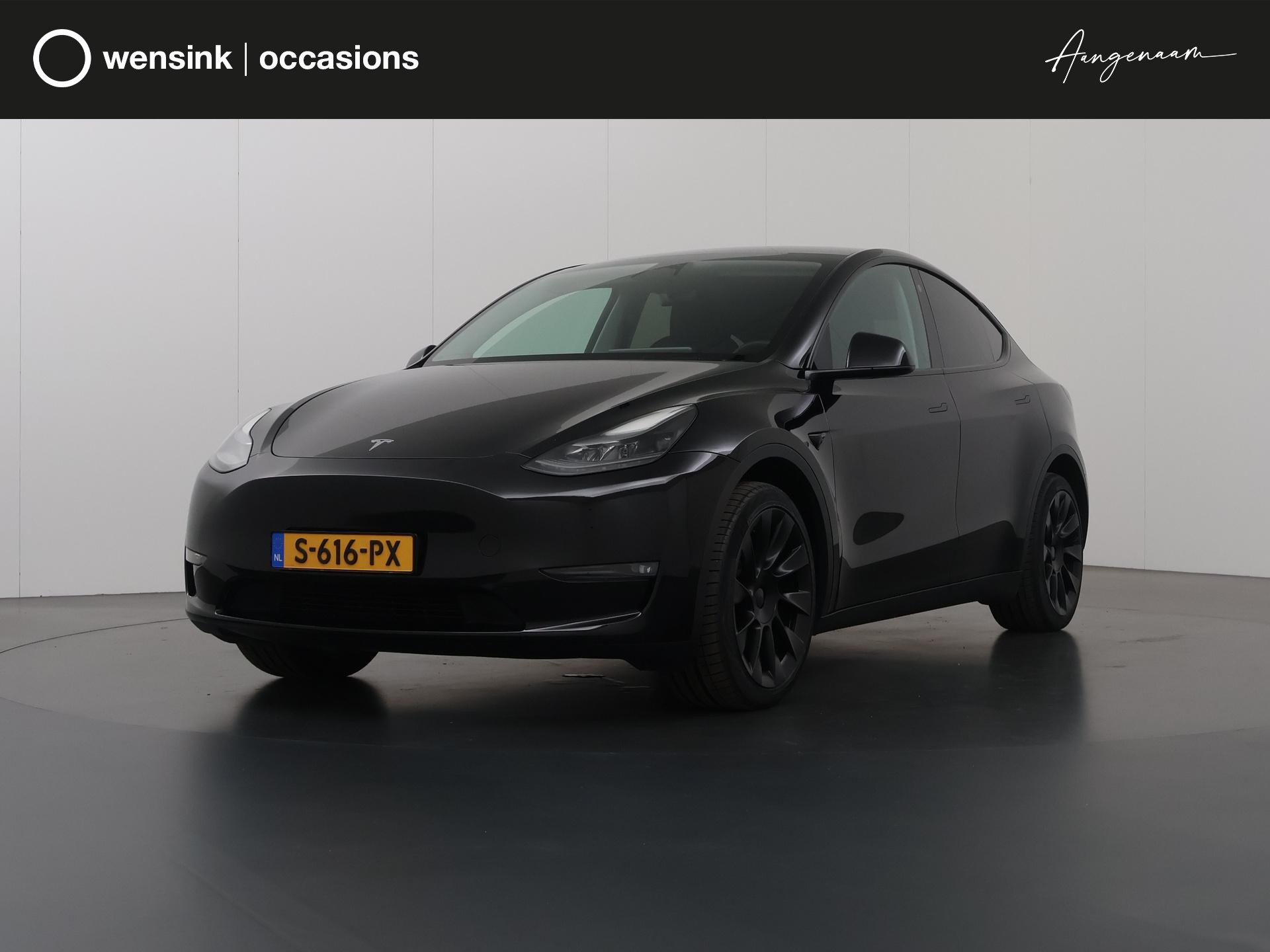 Tesla Model Y Long Range AWD 75 kWh | Prijs inclusief BTW | Ele. verstelbare stoelen + Geheugen | Camera | Panoramadak | Navigatie | Keyless Start & GO | 351pk | Trekhaak |