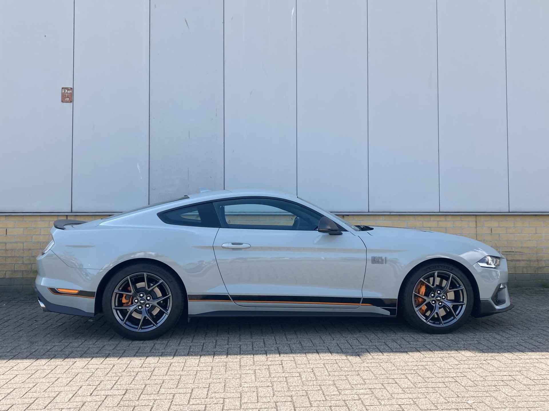 Ford Mustang Fastback 5.0 V8 460 pk Mach-1 Fighterjet Grey-Recaro - 35/41