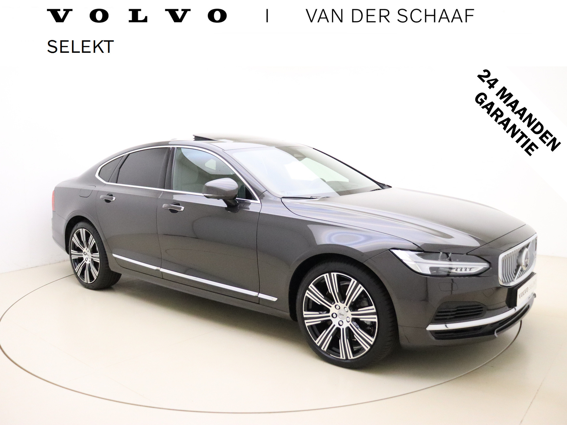 Volvo S90 T8 390pk AWD Inscription / Luchtvering / B&W Audio / Woolblend / Schuifdak / 360 Camera / Gelaagd glas / 20'' / Elektr. Stoelen /