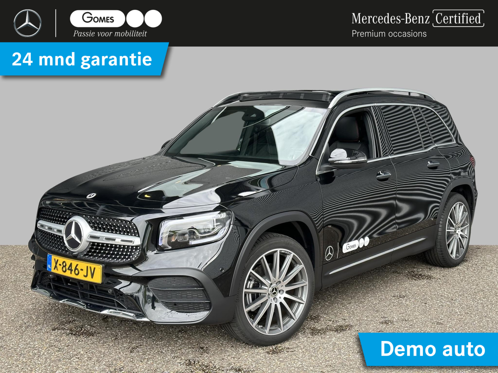 Mercedes-Benz GLB 180 AMG Line | Premium | Panoramadak | Achteruitrijcamera | Stoelverwarming | Sfeerverlichting bij viaBOVAG.nl