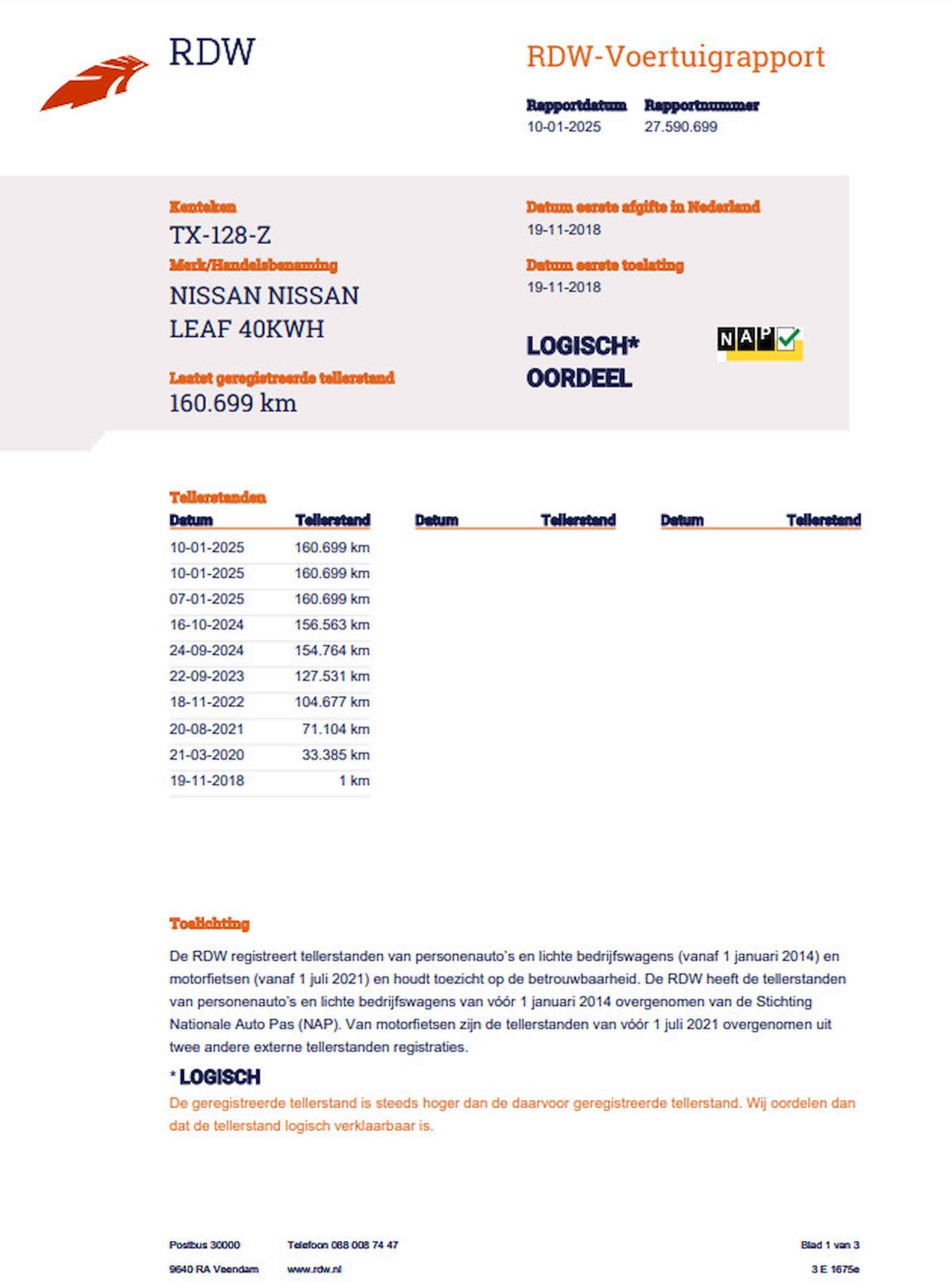 Nissan LEAF Acenta 40 kWh VAN 1e EIGENAAR |SoH 82.94% SCORE | - 8/63