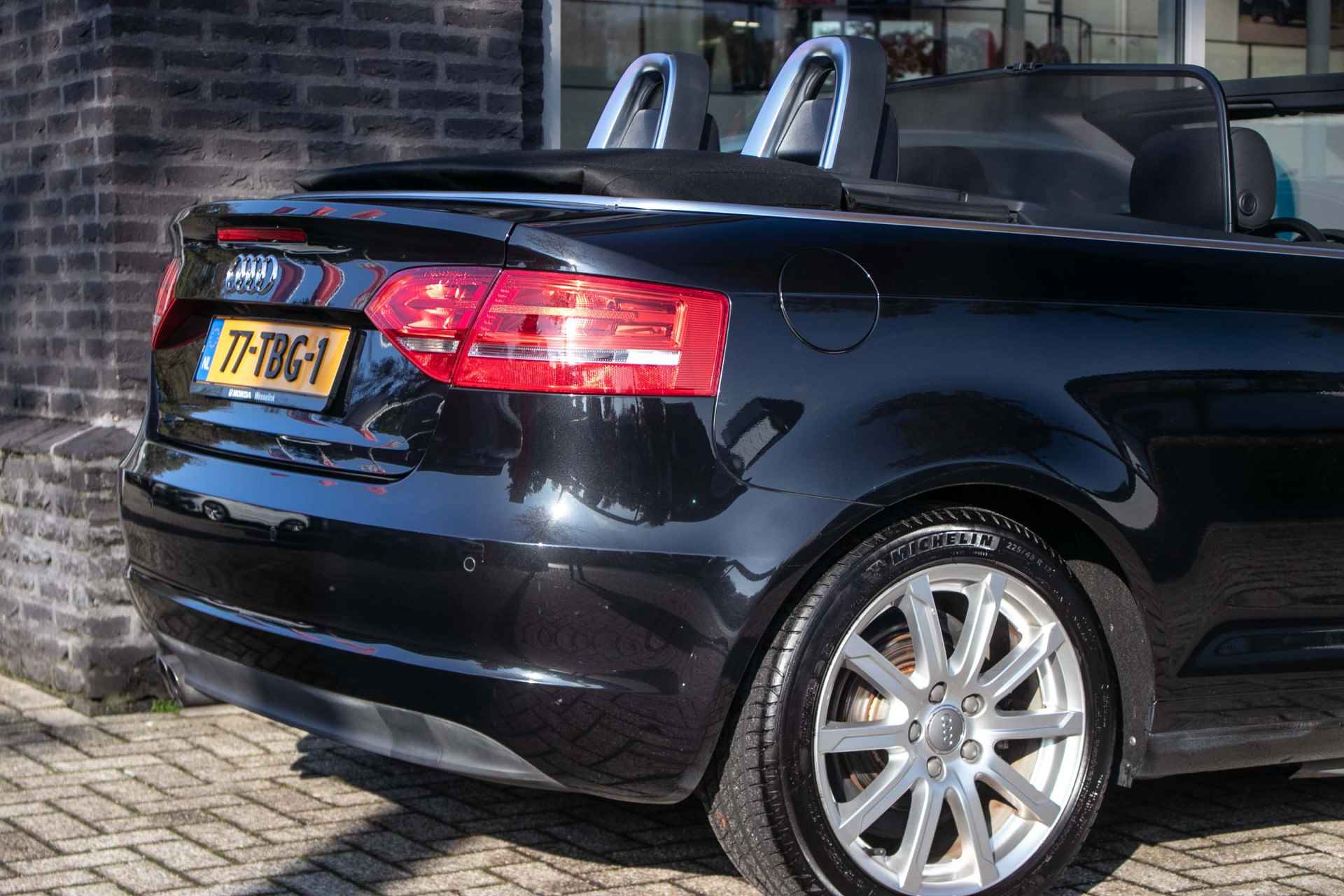 Audi A3 Cabriolet 1.8 TFSI Ambition Pro Line S automaat All-in rijklrprs | S-line | Leer | Nav pro | Cruise | Dealerond. | 12MND Bovag garantie - 42/53