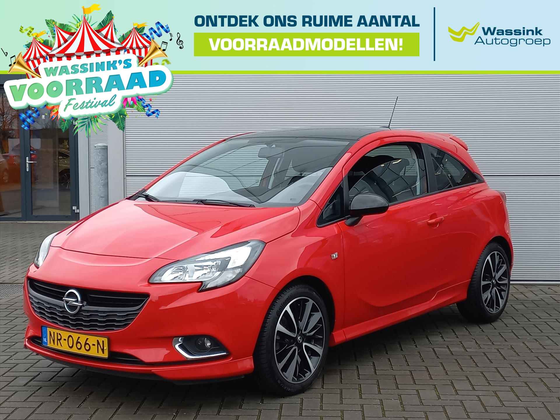 Opel Corsa 1.0T 90pk OPC-LINE | Airco | 17" Lm velgen | navigatie by Apple of Android | Winterpack | Spoilers - 1/40