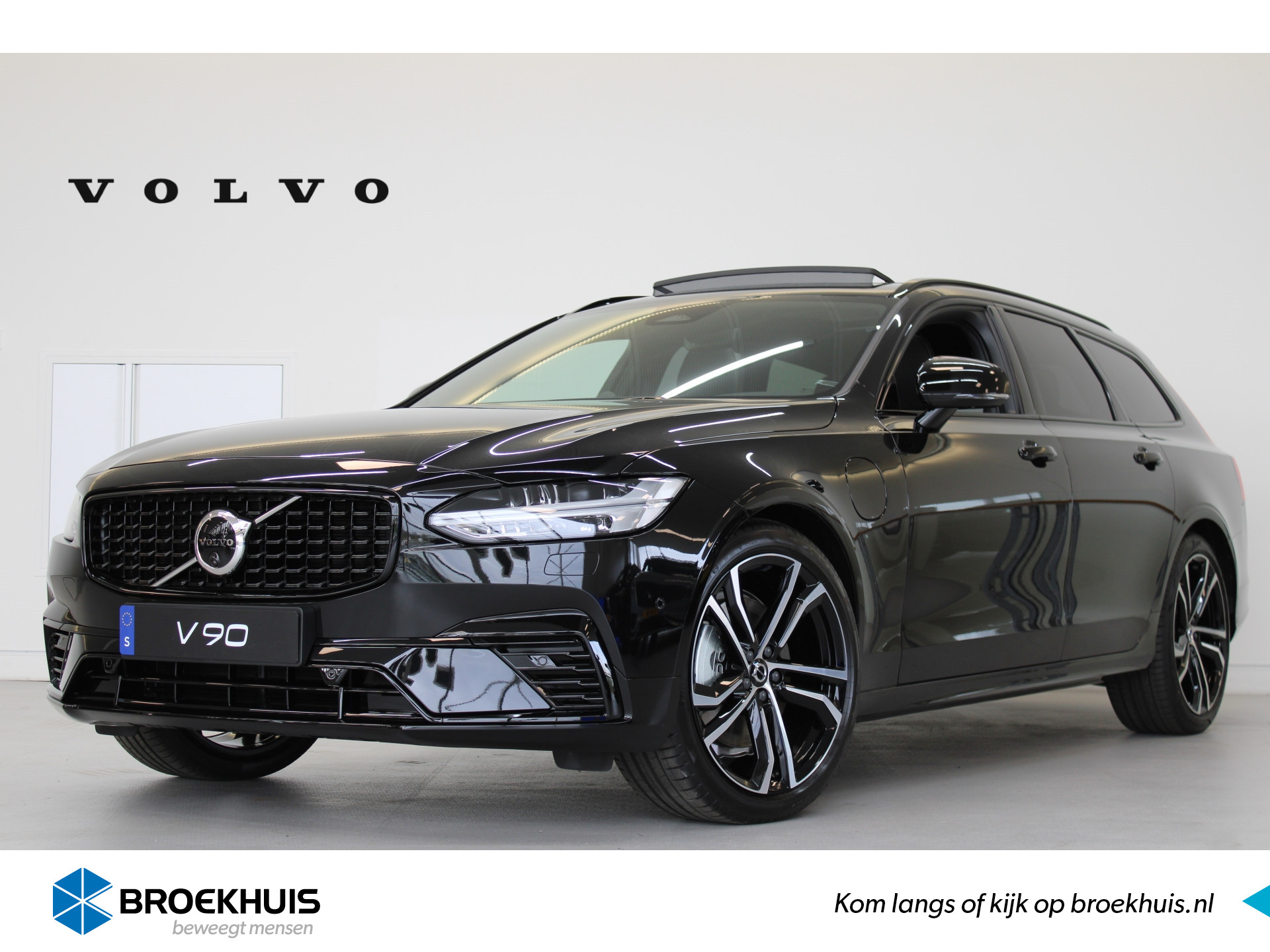 Volvo V90 T8 455PK Long Range Ultimate Dark | Full Option | Luchtvering | Bowers & Wilkins | HUD | 360º view