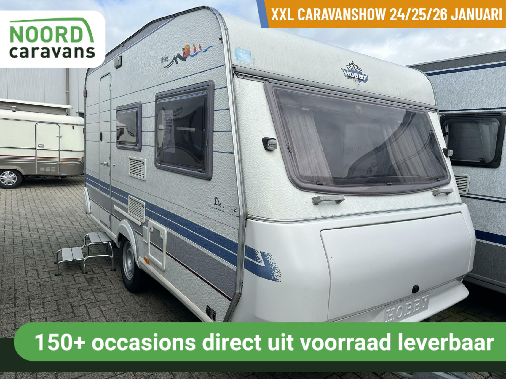 HOBBY DE LUXE 400 MOVER + VOORTENT + LUIFEL + FIETSENDRAGER