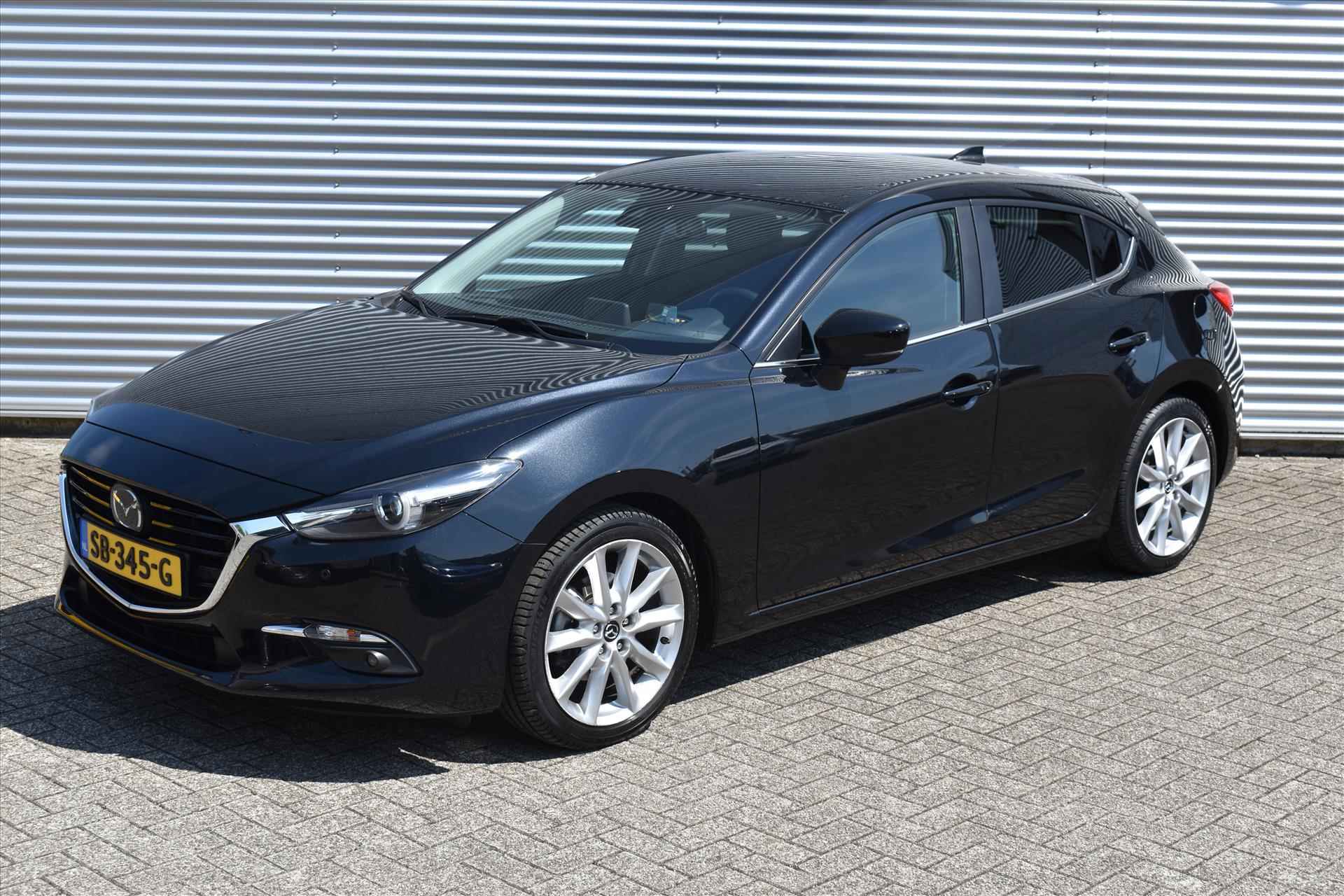 Mazda 3 Hatchback Skyactiv-G 120pk GT-M Automaat | 1e eig. | 100% dealeronderhouden | Adaptive cruise control | Trekhaak | Leer | Incl. BOVAG garantie etc.. - 24/25