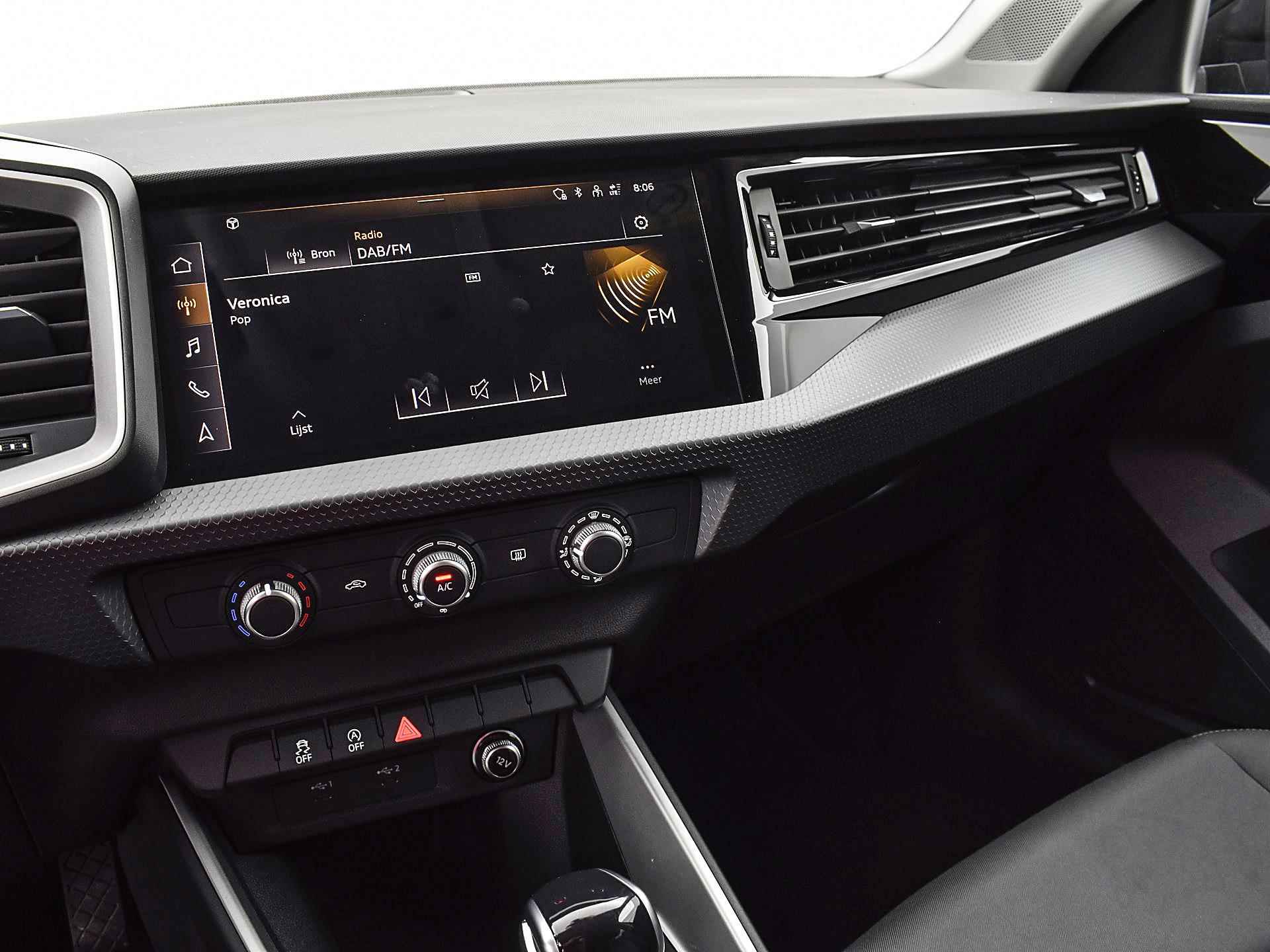 Audi A1 Sportback 25 Tfsi 95pk S-Tronic Advanced edition | Airco | Cruise Control | P-Sensoren | DAB | Smartphone Interface | Spraakherkenning | Getint Glas | 17'' Inch | Garantie t/m 09-05-2026 of 100.000km - 22/31