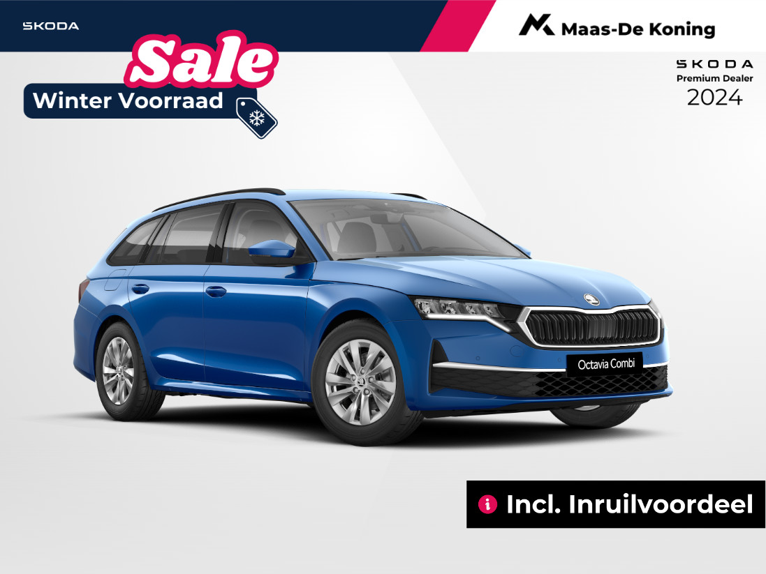 Škoda Octavia combi Edition 1.5 TSI 85 kW / 115 PK Combi 6 versn. Hand | Winter pakket | Energy Blue | Private Lease € 479,- | Incl. inruilvoordeel |