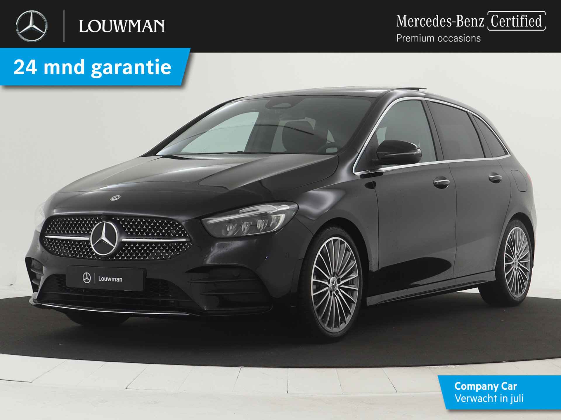 Mercedes-Benz B-Klasse 180 AMG Line | Premium pakket | Panorama-schuifdak | Bagageruimtepakket | (19 inch) multispaaks lichtmetalen AMG-velgen | Dodehoekassistent | Keyless-Go comfortpakket | Stoelverwarming vooraan | - 1/38