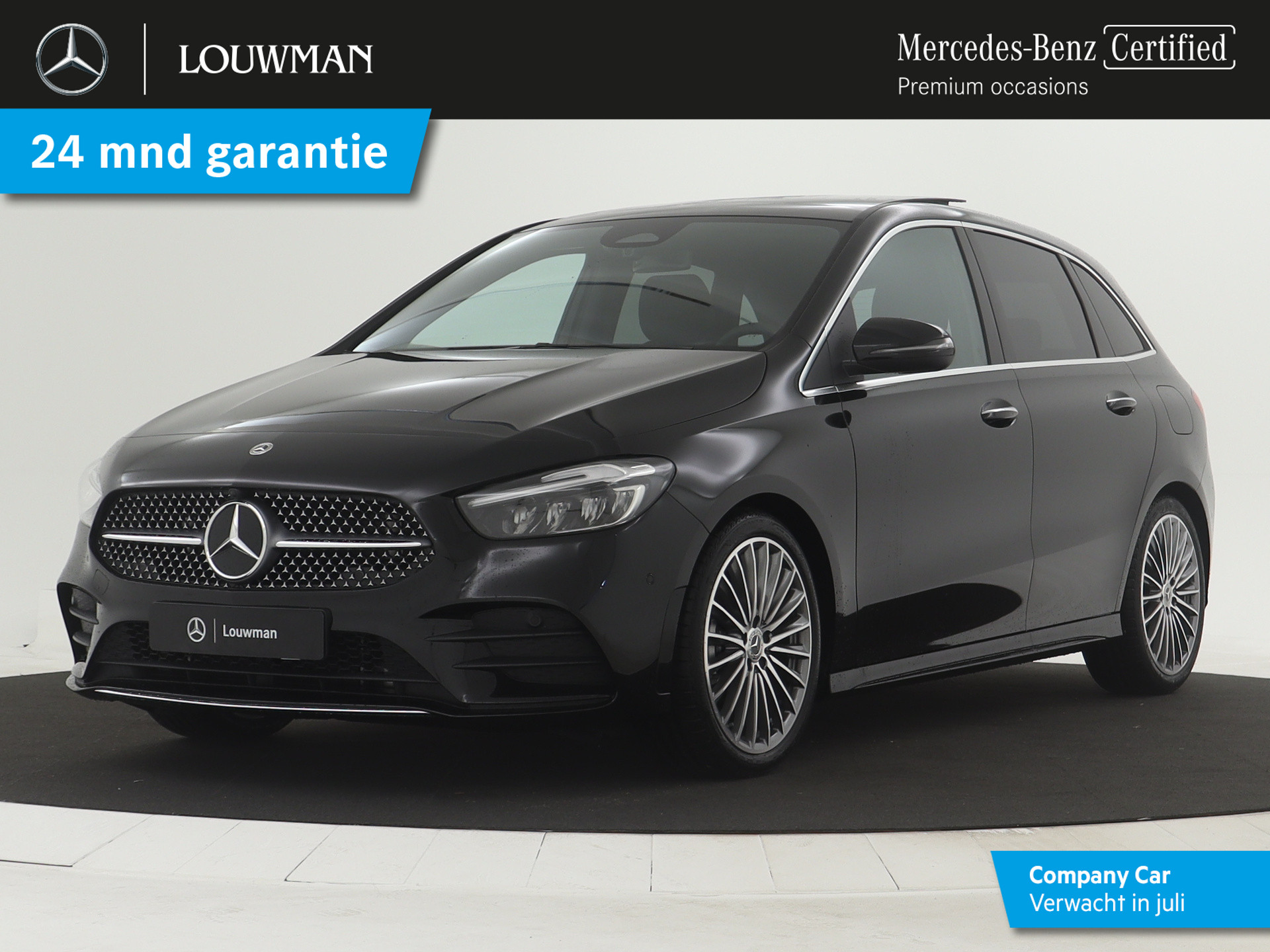 Mercedes-Benz B-Klasse 180 AMG Line | Premium pakket | Panorama-schuifdak | Bagageruimtepakket | (19 inch) multispaaks lichtmetalen AMG-velgen | Dodehoekassistent | Keyless-Go comfortpakket | Stoelverwarming vooraan |