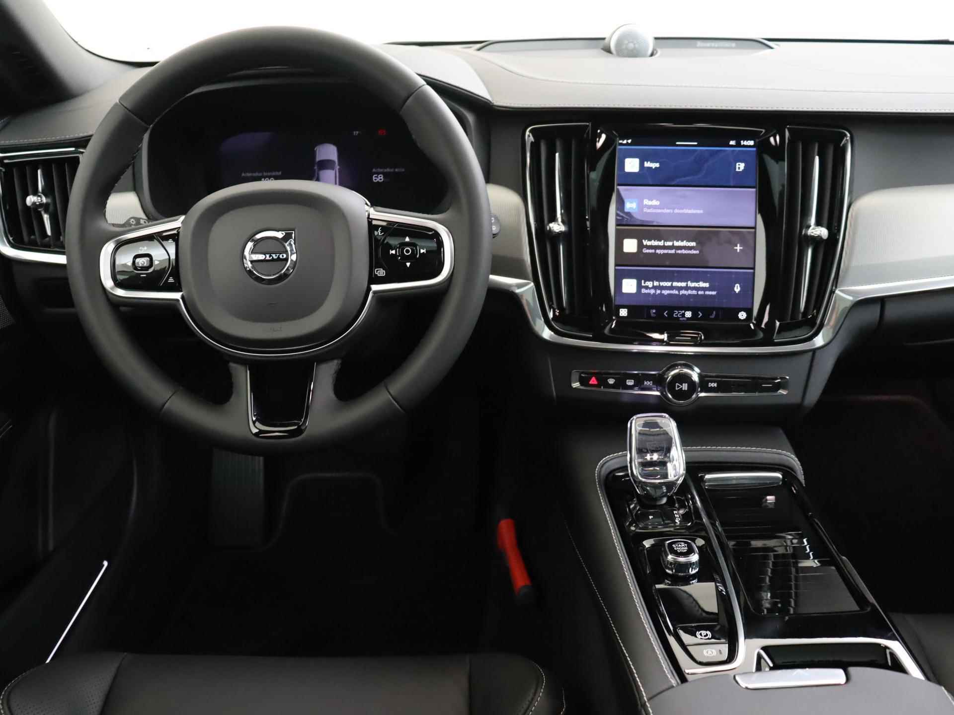 Volvo V90 T6 AUT8 350PK Ultimate Bright, 360 Graden Camera, Luchtvering, Bowers & Wilkins Audio, Adaptieve Cruise Control, Dodehoekdetectie Met Correctie, Navigatiesysteem, Panorama Dak, Electronic Climate Control, Standkachel, Verwarmbaar Stuurwiel, Parkeersensoren, Rijstrooksensor Met Correctie, Apple Carplay/Android Auto, Keyless Entry, Verwarmbare Voor- En Achterstoelen - 14/20