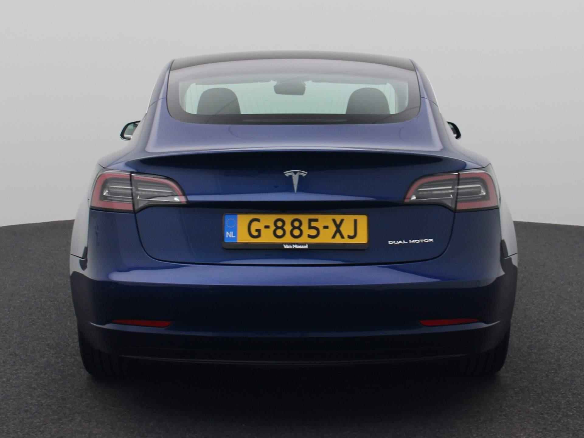 Tesla Model 3 Long Range 75 kWh 350pk | Leder | Stoelverwarming | Navigatie | Panoramadak | LMV | Parkeersensoren rondom | LED | Achteruitrijcamera | - 5/43