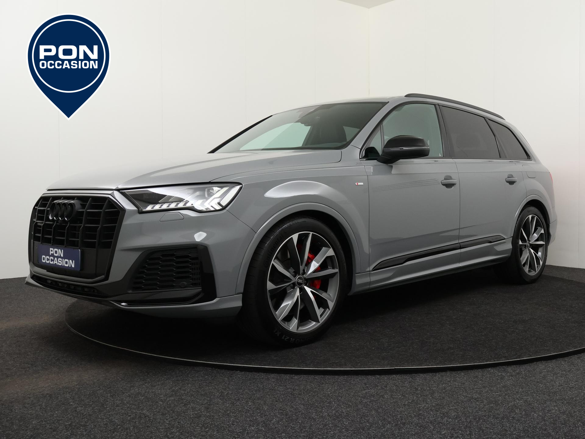 Audi Q7 55 TFSI e quattro Pro Line S | Nardogrijs | Optiekpakket + | Carbon | B&O | Side Assist | Comfortsleutel | Matrix LED | Trekhaak | Verlengde fabrieksgarantie*