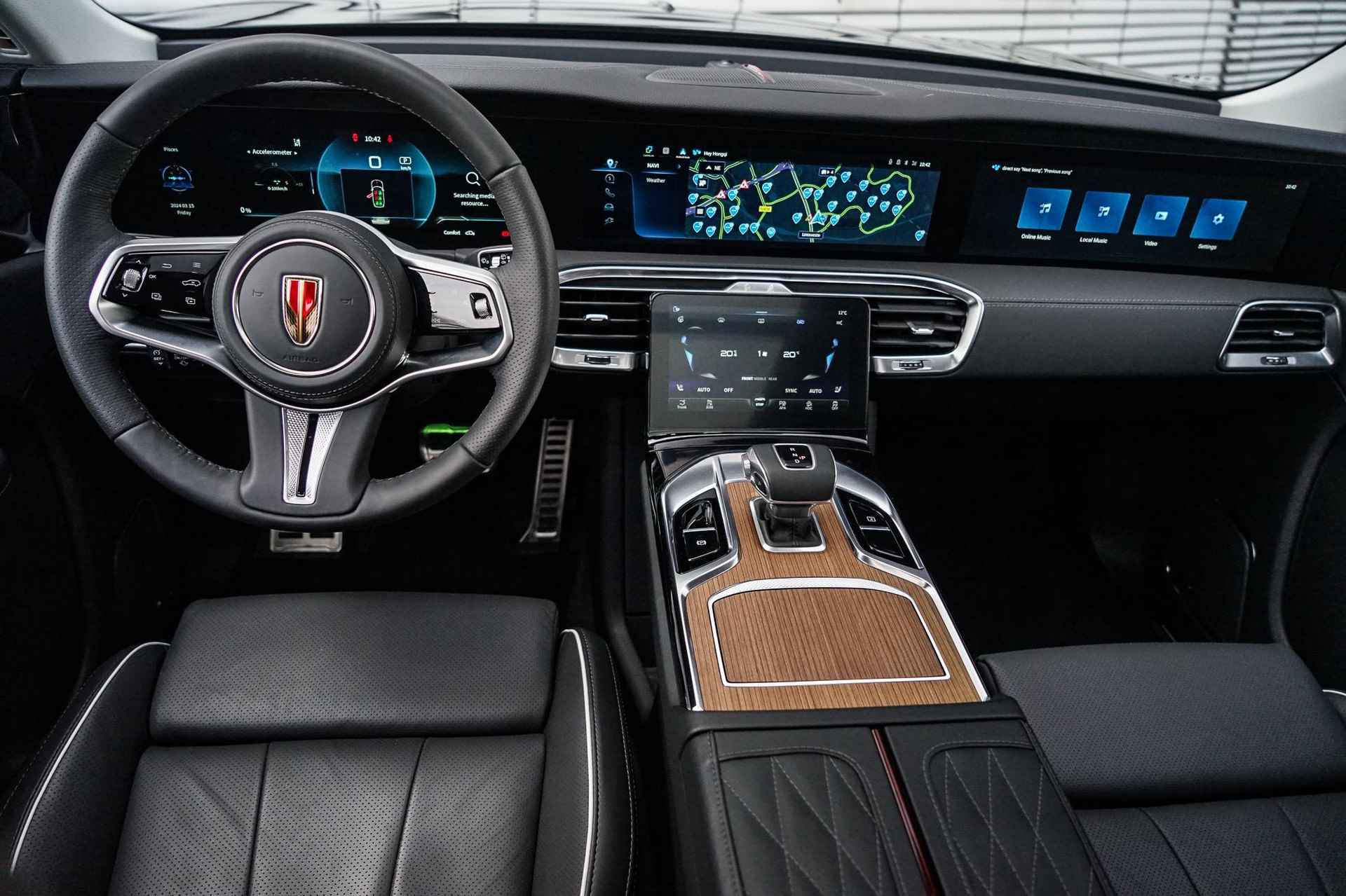 Hongqi  E-HS9 President 99 kWh | Black Edition | 22'' Glossy Black Velgen | Luchtvering | Massagestoelen + ventilatie en verwarming | 6 zitplaatsen | AWD | Panoramadak | Apple Carplay / Android Auto - 21/28