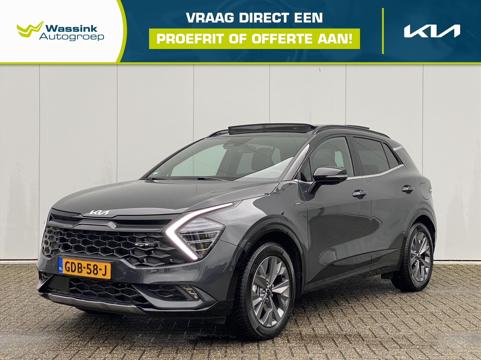 KIA Sportage 1.6 T-GDi 230pk Hybrid AT6 GT-PlusLine | Full Options | Panoramdak I  Stoel verwarming & ventilatie | Elektrische Trekhaak | 360* Camera |