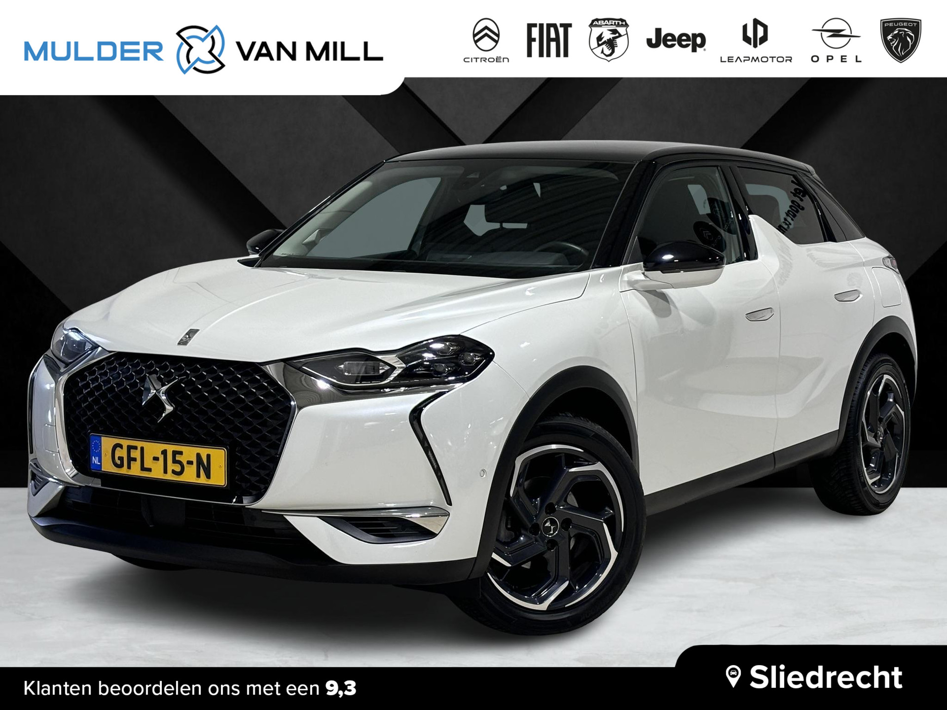 DS DS 3 Crossback SUV Grand Chic Rivoli 1.2 PureTech 130pk EAT8 AUTOMAAT | NAVI | CAMERA | DS MATRIX LED | LEDER | STOELVERW. | ADAPTIVE CRUISE | DODEHOEKBEW. | 18" LM | SMART KEYLESS ENTRY