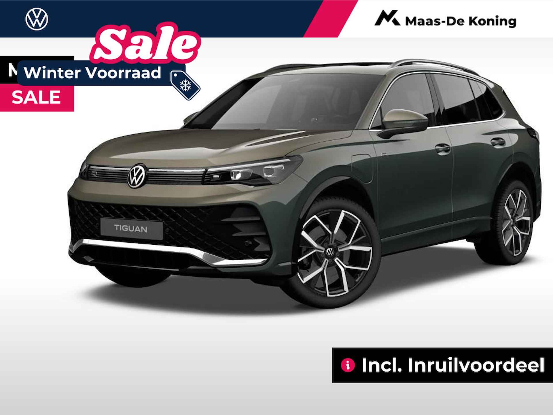 Volkswagen Tiguan R-Line-Edition 1.5 eHybrid 272 pk 6 versn. DSG · Black style pakket · Assistance pakket · Design pakket · Trekhaak incl. aanhangermanoeuvreerhulp (trailer assist) · Incl. Inruilvoordeel · Mega sale - 1/7