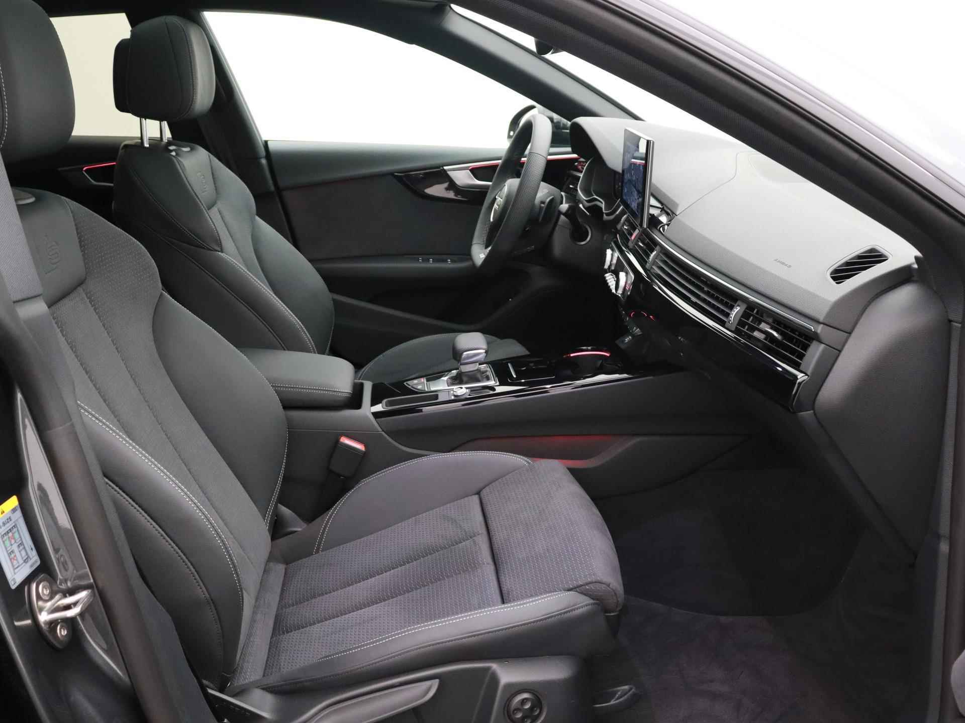 Audi A5 Sportback 40 TFSI S edition 204 PK | Automaat | S line exterieur | S line interieur | Panoramadak | | Navigatie  | Virtual cockpit | Camera | Stoelverwarming | Climate control | Lichtmetalen velgen | Getint glas | Electische kofferklep | - 10/39