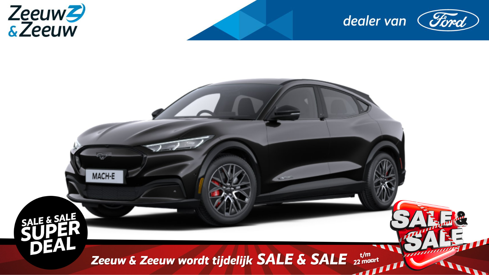 Ford Mustang Mach-E Extended Premium RWD 98 kWh  | Nieuw te bestellen bij Zeeuw & Zeeuw Ford Alphen | Prijs inclusief 2000 euro Ford Voordeel | Financiering via Ford Options mogelijk | Automaat |