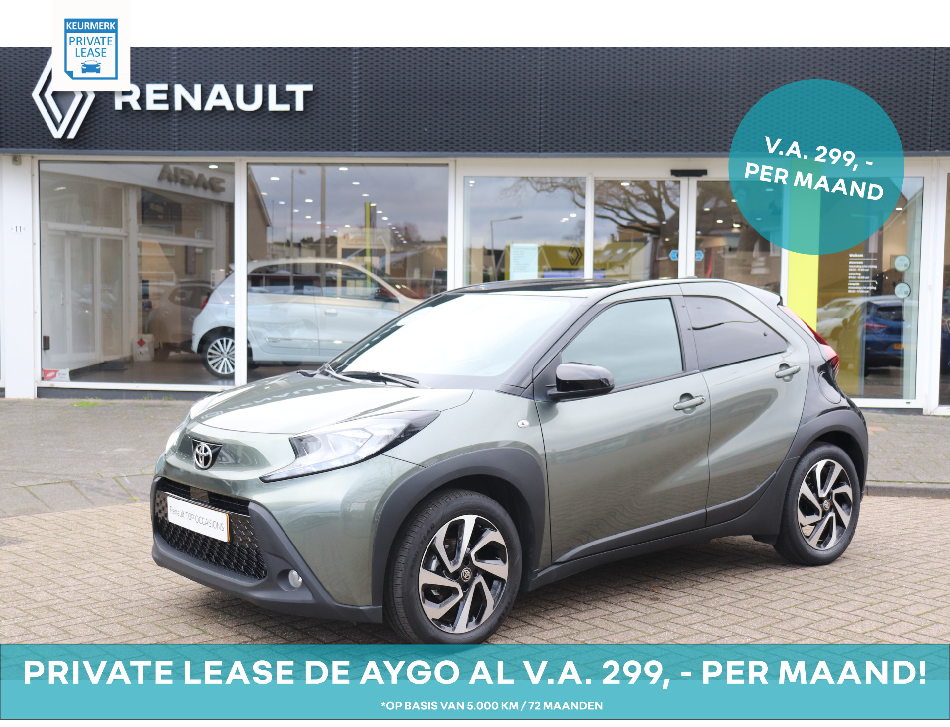 Toyota Aygo X 1.0 VVT-i MT Pulse - PRIVATE LEASE va. € 299,- pm. bij viaBOVAG.nl