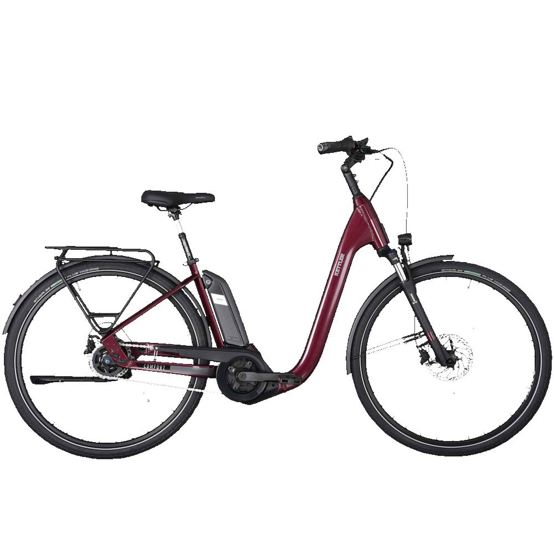 Kettler E-COMFORT 5 FL 500Wh Lage instap Cherry Red Shiny 28" 46cm 2024 - 1/1