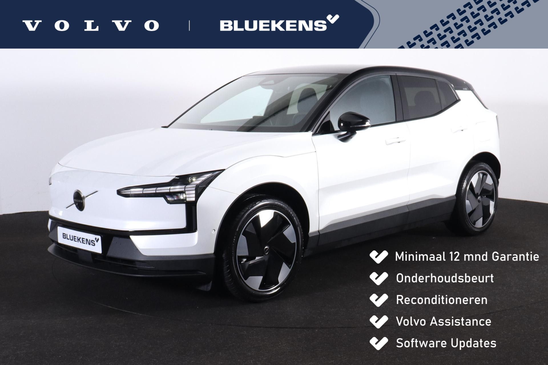 Volvo EX30 Single Motor Extended Range Ultra 69 kWh Panoramadak - Adaptive Cruise Control - Climate pack - 360 graden camera - Voorstoelen elektrisch bedienbaar - Verwarmde voorstoelen & stuur - Parkeersensoren voor & achter - Draadloze tel. lader - 19' LMV