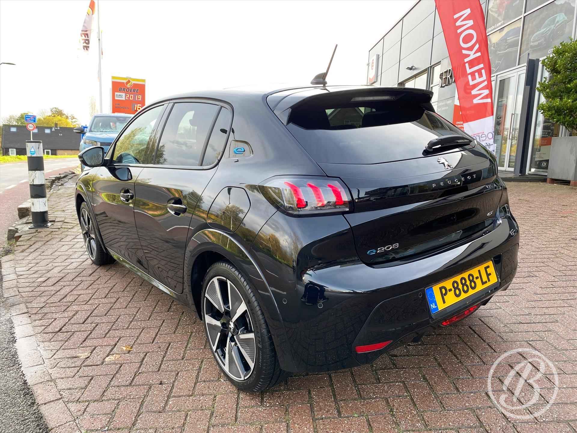 PEUGEOT e-208 EV 50kWh 136pk GT Pack 3 fase | panoramadak, camera, adaptive cruise, verwarmde voorstoelen, dab, dodehoekdetectie, apple, android, 17 inch, pdc v&a - 4/68