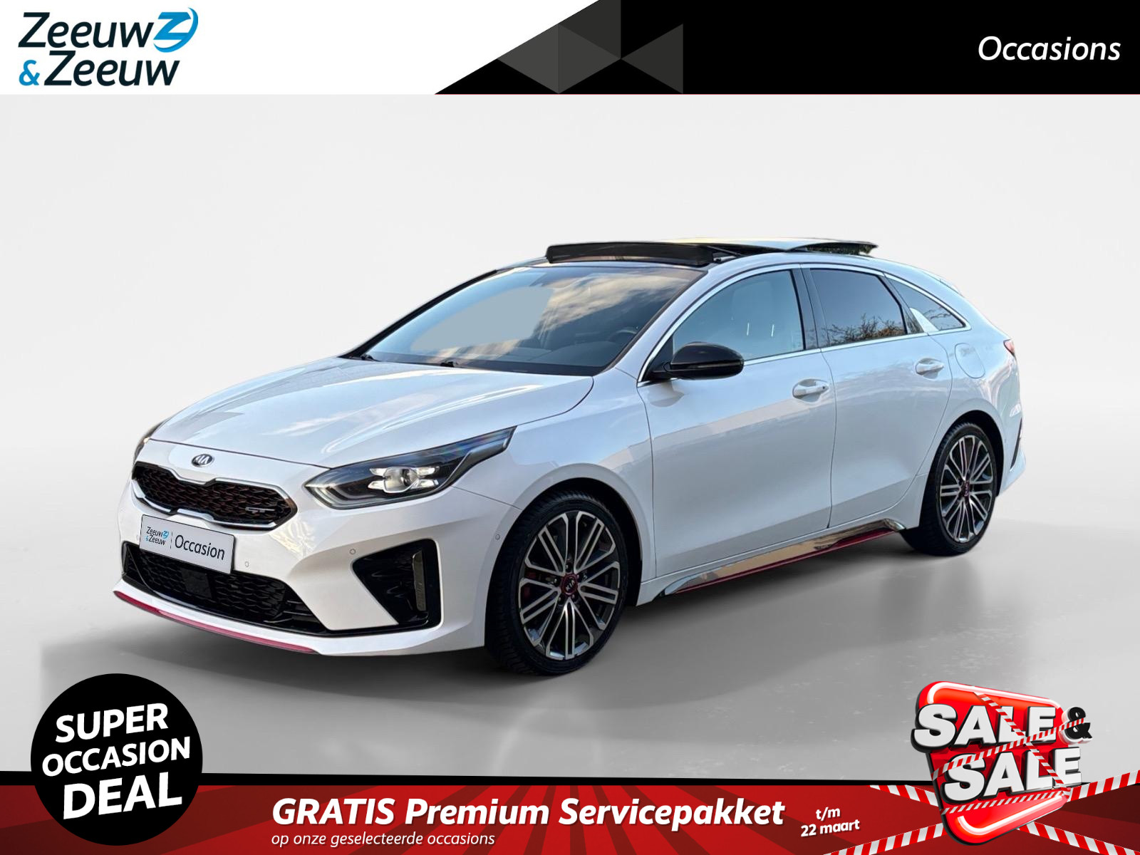 Kia ProCeed 1.6T 204pk GT | Voorruit verwarming | Panorama schuifdak | Stoel en stuurverwarming | Navigatie | Apple Carplay / Android auto | Camera | Draadloos telefoonlader |