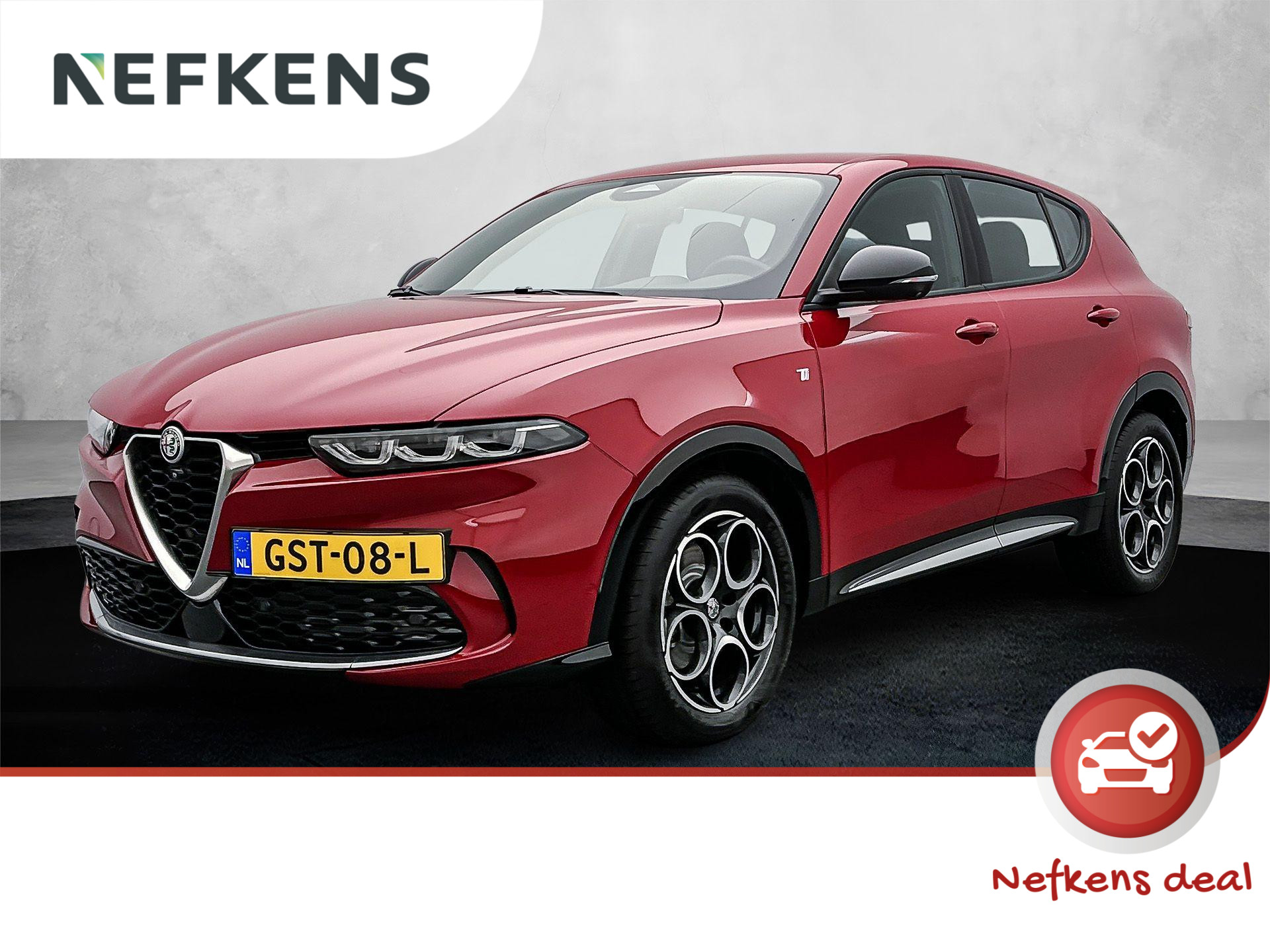 Alfa Romeo Tonale SUV Hybrid Ti 160 pk Automaat | Navigatie | Rondomzicht Camera | Voorstoelen Verwarmd | Keyless Entry/Start | Matrix LED Koplampen | Elektrische Achterklep met Sensor | Adaptieve Cruise Control | 18" Lichtmetalen Velgen | Apple Carplay/Android Auto |