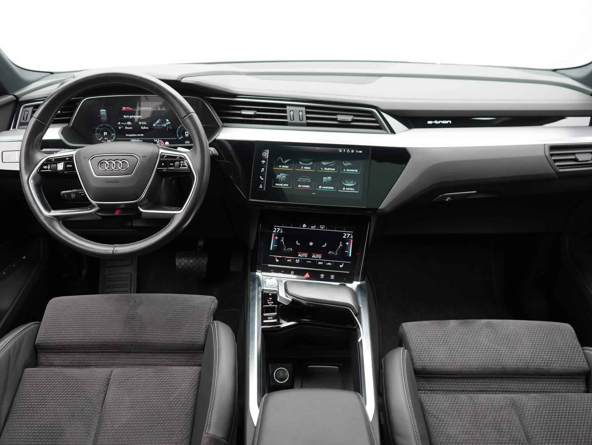 Audi E-Tron 50 Quattro Launch edition Black 71 kWh S-Line | Navi | Clima | Adaptive Cruise | LED | Panoramadak | Trekhaak | 20" - 12/57