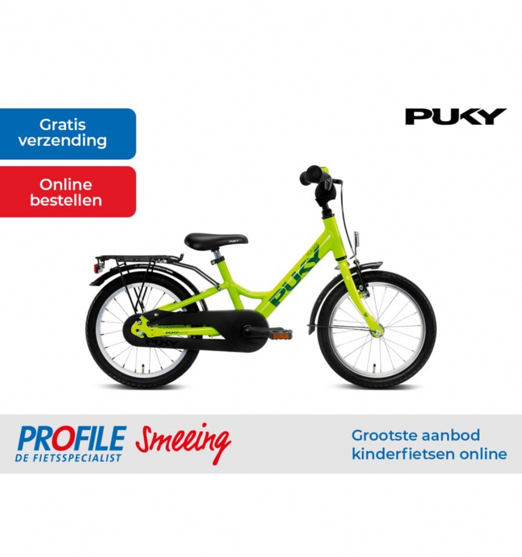 Puky Youke - Kinderfiets - 16 inch - Groen - 4+ | viaBOVAG.nl