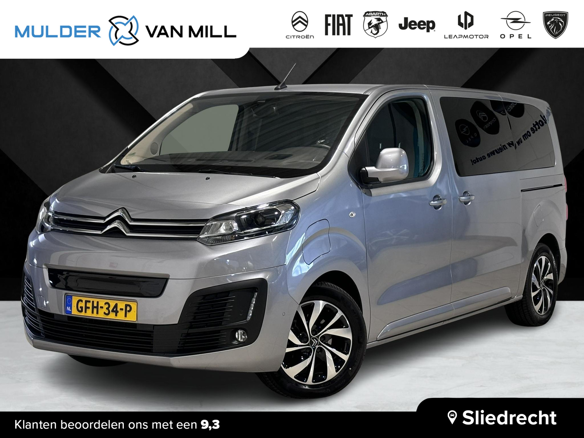 Citroën ë-SpaceTourer Jumpy M L2 Shine Pack EV 50kWh 136pk AUTOMAAT | 8-PERSOONS | PANODAK | NAVI | XENON | LEDER | KEYLESS | CAMERA | HANDSFREE SCHUIFDEUREN | LM-VELGEN | CLIMA