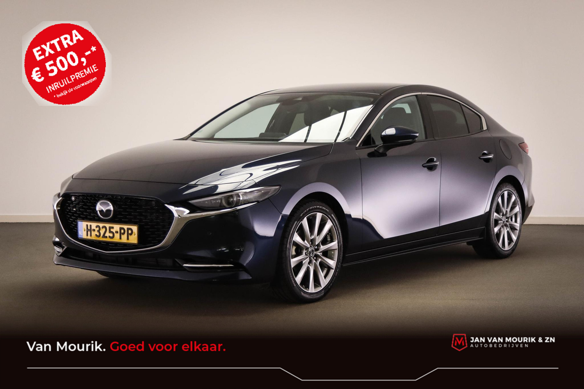 Mazda 3 2.0 e-SkyActiv-X M Hybrid 180 Luxury | HEAD-UP |  LEDER | ACC | NAVIGATIE | DAB | APPLE | CAMERA | TREHAAK AFN. bij viaBOVAG.nl