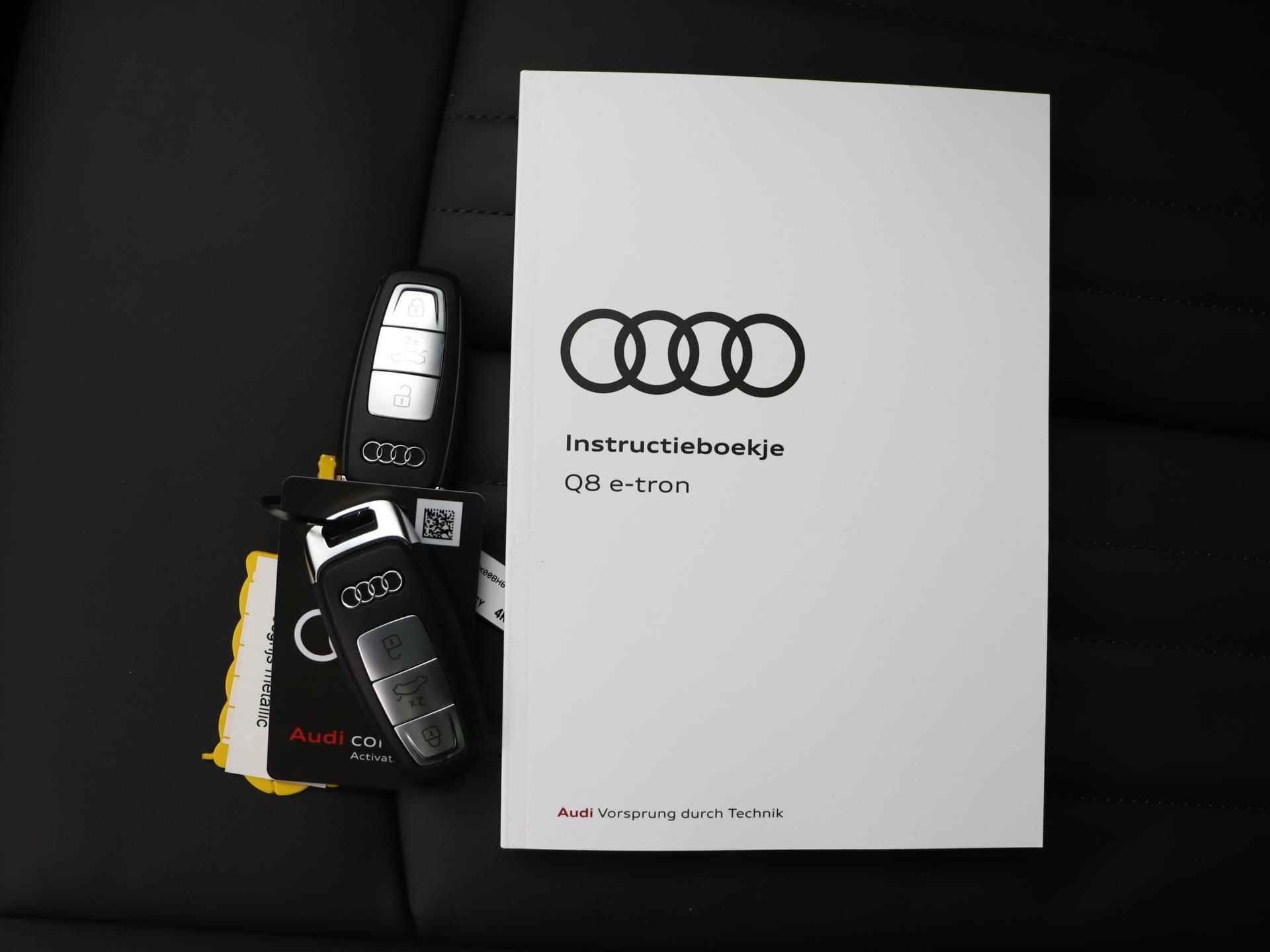 Audi Q8 e-tron 55 quattro Advanced Edition Plus 115 kWh 408 PK | Nieuw | Fabrieksgarantie | Achteruitrijcamera | Matrix koplampen | Stoelverwarming | Audi virtual cockpit plus | Lichtpakket ambient light plus | Optiekpakket zwart plus | Tweede laadaansluiting | Privacy glas | - 38/41
