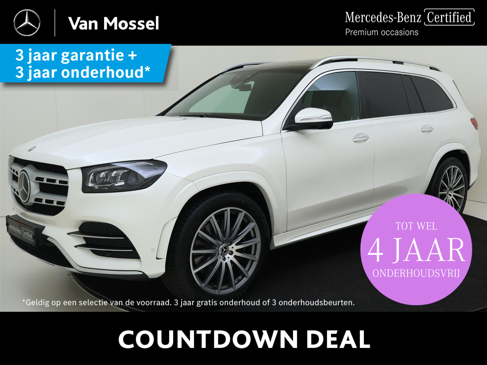 Mercedes-Benz GLS 400 d 4MATIC Premium Plus Grijs kenteken /Panoramadak / Trekhaak /Burmester/ HUD /Rijassistentiepakket /Memory stoelen