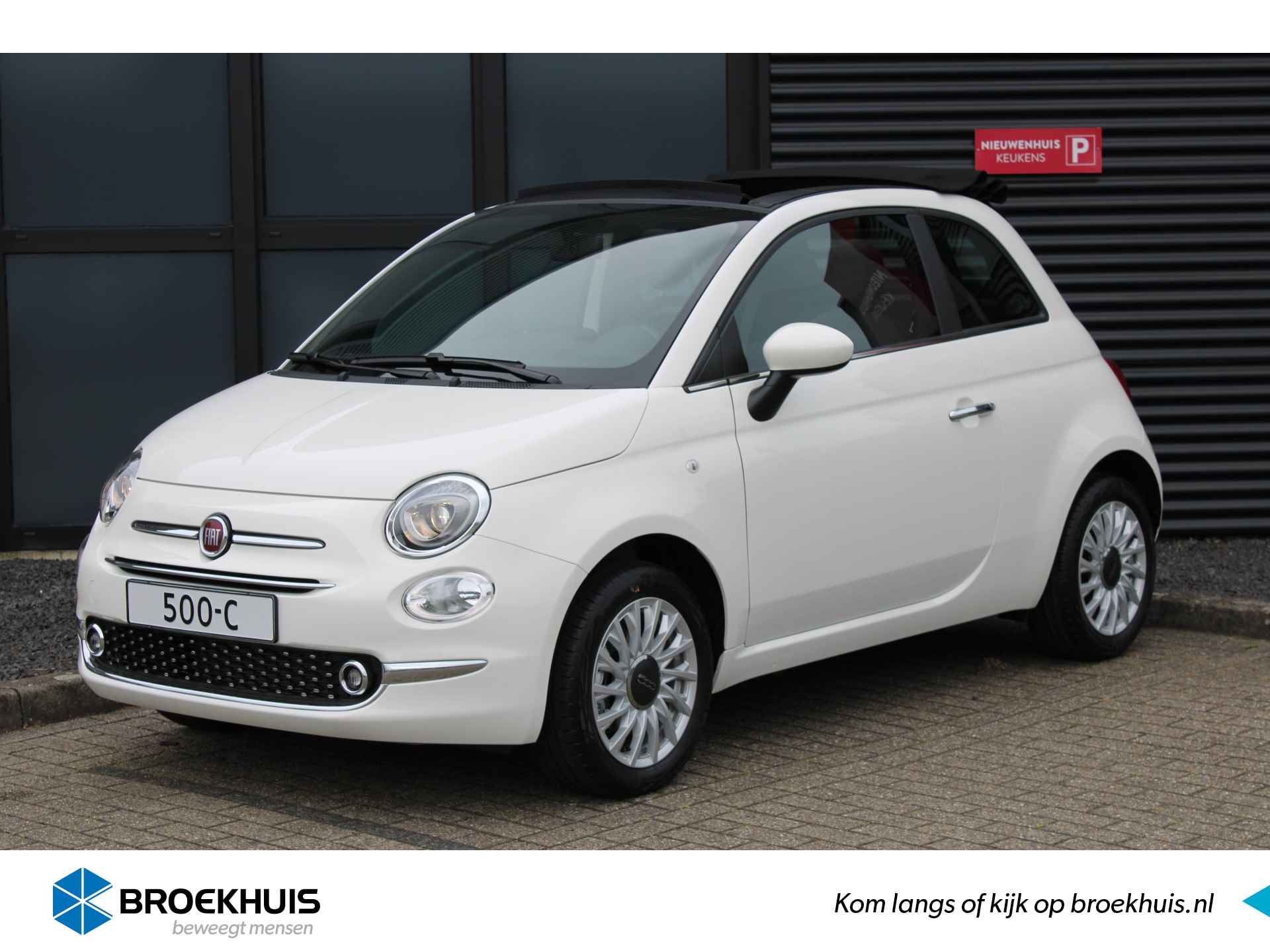 Fiat 500C 1.0 Hybrid Dolcevita Cabrio / Open dak / Cruise Control / Airco / Carplay / DAB / 15'' LMV / '' vraag een vrijblijvende offerte aan '' - 1/23