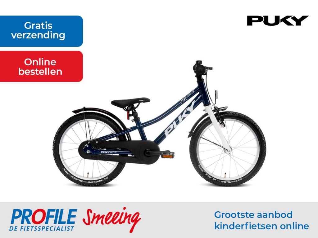 Puky Cyke - Kinderfiets - 18 inch - Donker Blauw - 5+ jaar bij viaBOVAG.nl