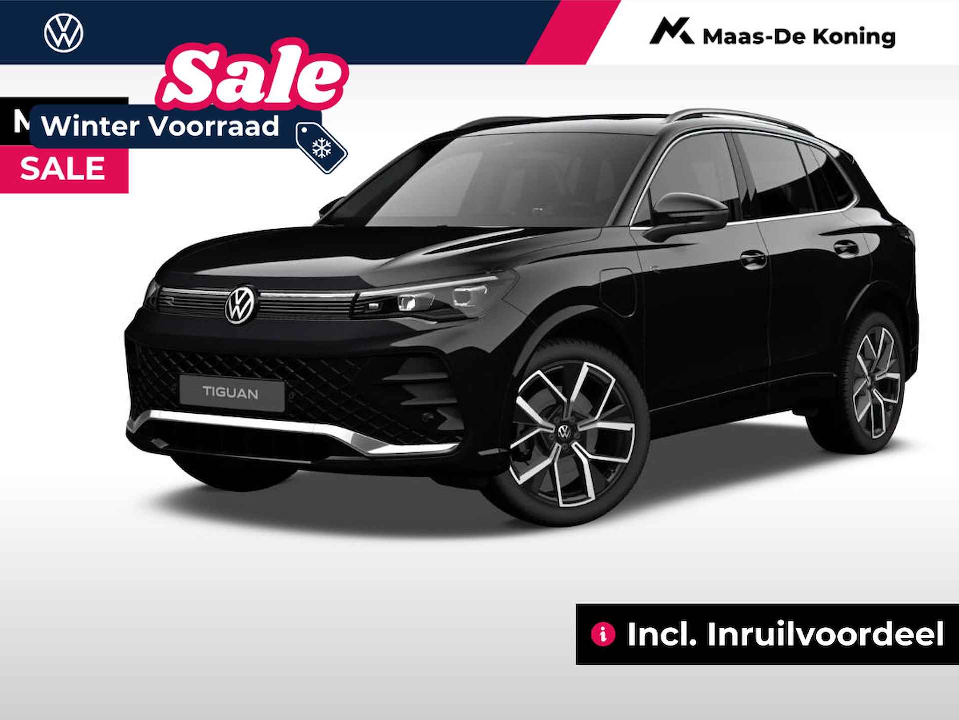 Volkswagen Tiguan R-Line-Edition 1.5 eHybrid 272 pk 6 versn. DSG · Assistance pakket plus · Black style pakket · Comfort pakket · Design pakket · Trekhaak incl. aanhangermanoeuvreerhulp (trailer assist) · Incl. inruilvoordeel - 1/7