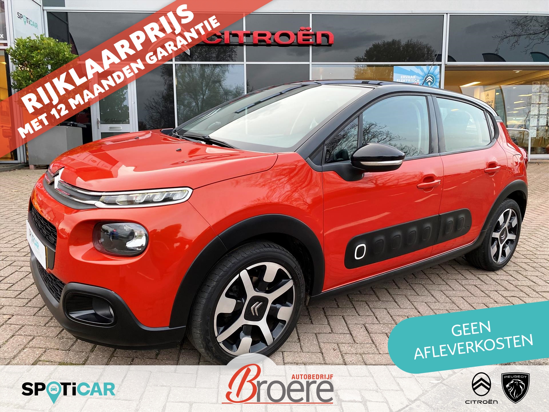 Citroen C3 1.2 82pk Shine | lichtmetalen velgen 17 inch, camera, parkeersensoren, bluetooth, apple carplay, armsteun, climate- en cruise control, navigatie