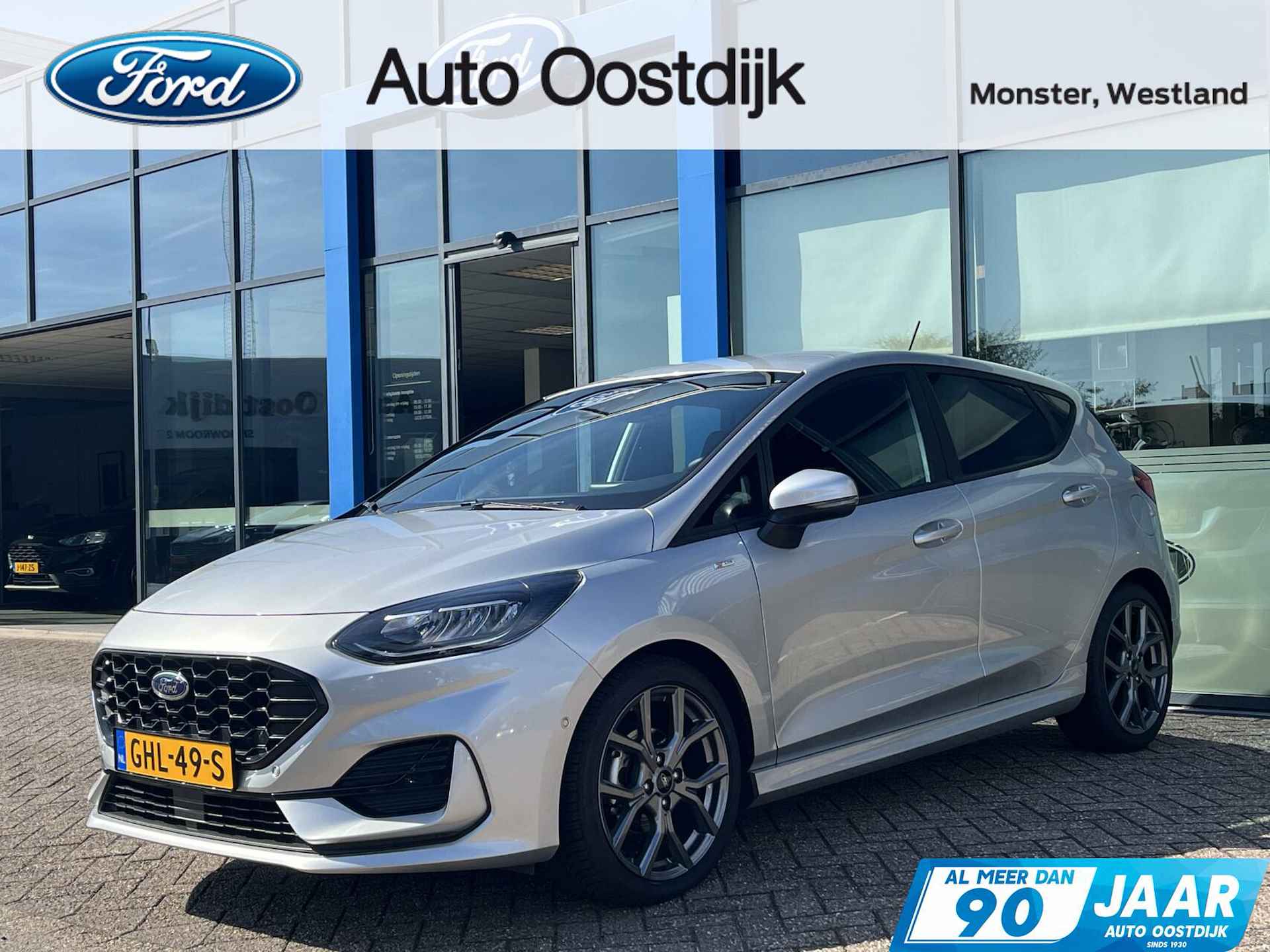 Ford Fiesta 1.0 EcoBoost ST-Line 100PK Winterpack Camera Adaptieve Cruise Climate Keyless Carplay-Navi Privacy Glass LED 17* Inch Velgen *Sportief* - 1/31