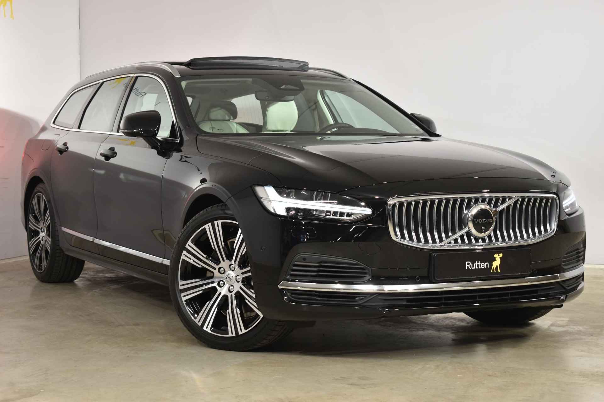 Volvo V90 T6 350PK Recharge AWD Ultimate Bright / Luchtvering / Nappa Leder met Ventilatie / 20'' velgen / 360 camera / Head-up Display - 3/70