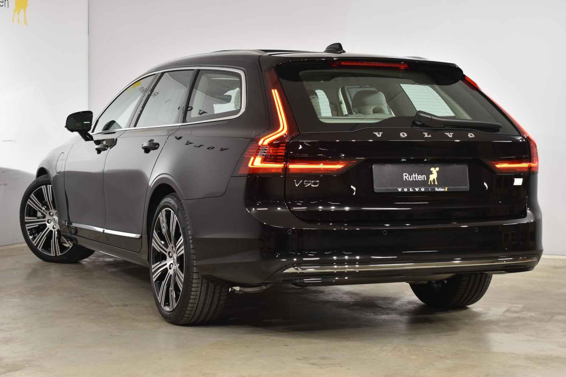 Volvo V90 T6 350PK Recharge AWD Ultimate Bright / Luchtvering / Nappa Leder met Ventilatie / 20'' velgen / 360 camera / Head-up Display - 4/70